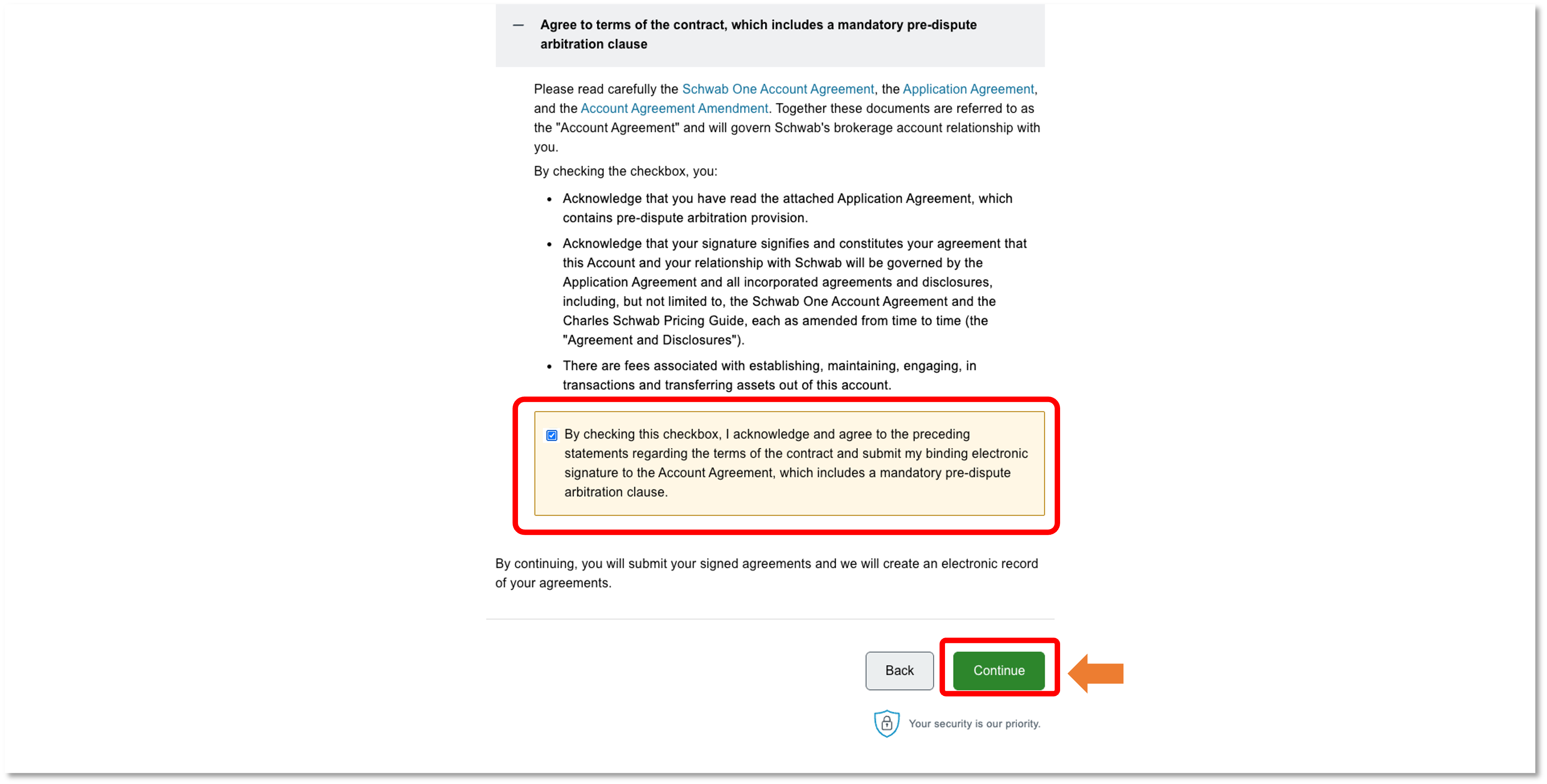 勾選同意條款的表單