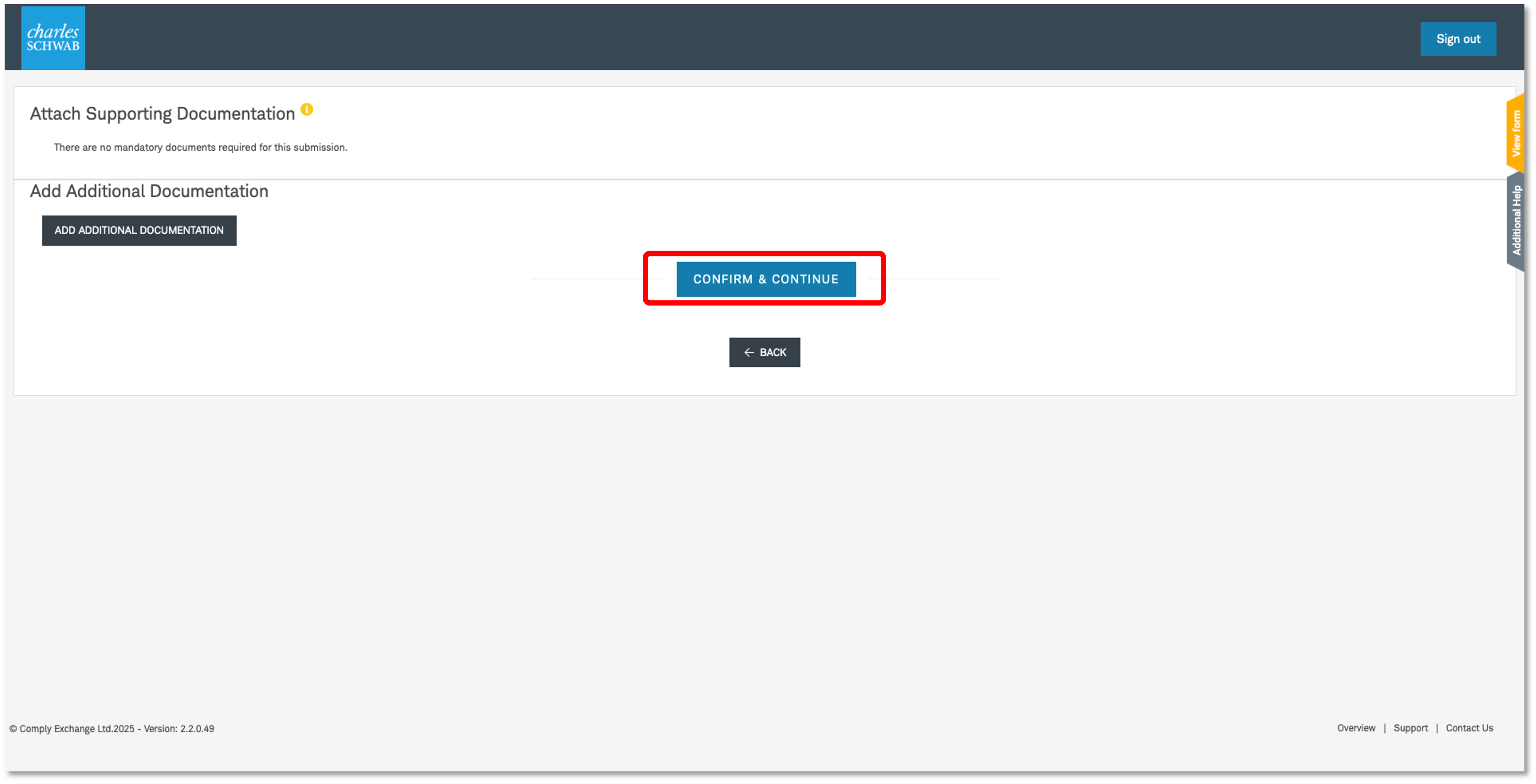 確認不需要提交文件